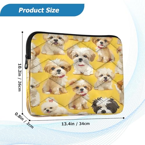 Funda para portátil 13-14 pulgadas impermeable con diseño perros miniatura 3