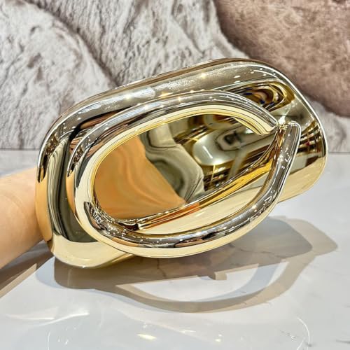 Image of Acrylic Clutch Purse for Women Classic Round Acrylic Evening Handbag Vintage Metal Handlebars Bag for Wedding Party Prom