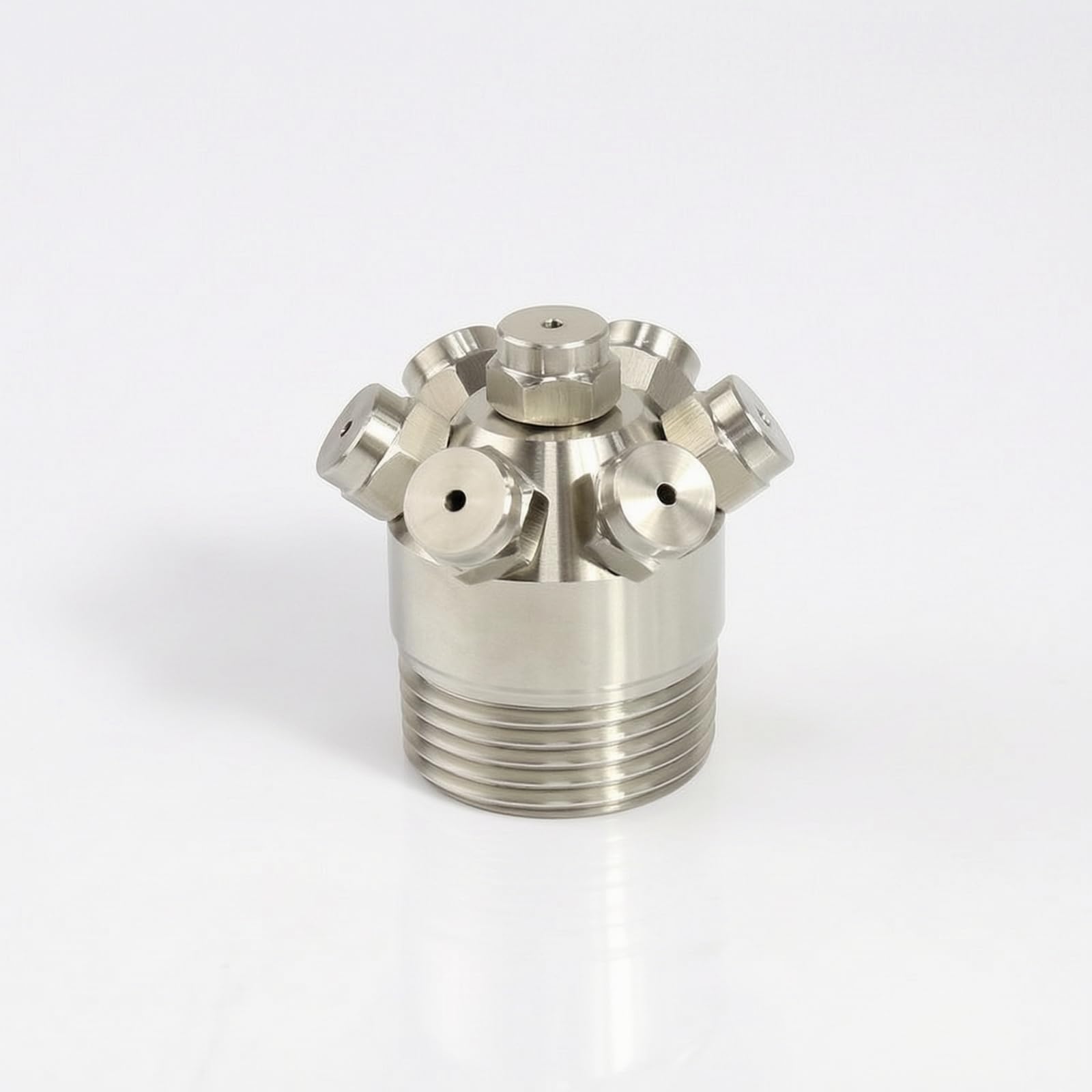de Pulverización Multichorro de Acero Inoxidable Difusor Atomizador Rocío Cabezal con Siete Puertos y Cierre Firme en, 1 Pulgada Exterior 1.5mm Diámetro De Orificio, Tipo De Cabezal Múltiple
