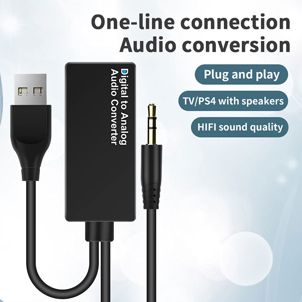 Decodificatore Audio, convertitore Audio da Digitale ad analogico, Jack Ottico coassiale da 3,5 mm, decodificatore Audio DAC USB