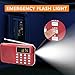 Leting Radios Portable AM FM with MP3 Speaker, Portable Radio Support Micro SD/TF Card/USB/Music Recording,Rechargeable Battery Powered AM FM Radio,Mini Radio with Best Reception (RED)