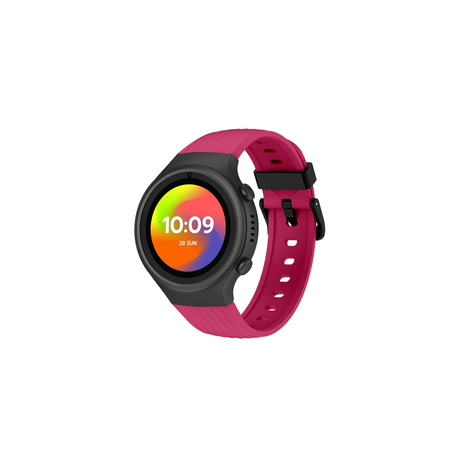 SPC Smartee 4G Junior - Montre connectée pour Enfants avec GPS, appels vidéo et Bouton SOS | Écran 1,2 po, Double Bracelet Marron et Noir et Mode Tracker| Mode École | Gestion Depuis l'app Smart Clan