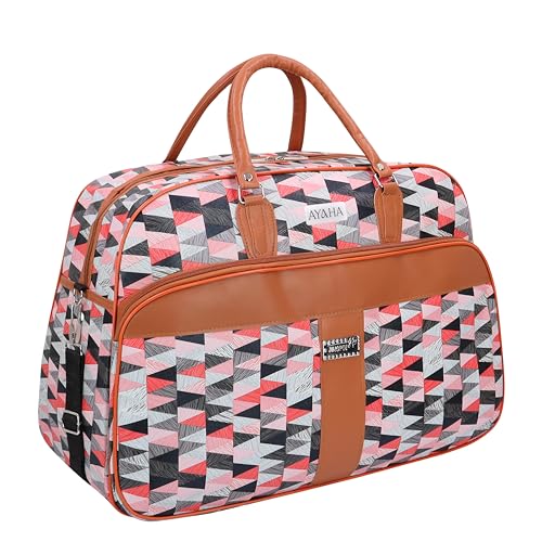 Image of Ayaha Large Travel Duffle Bag, Air Bag for Men and Women Cabin Luggage Bag Weekender Stylish Travel Bag with Detachable Shoulder Strap 47 litres (TB-10-Black)