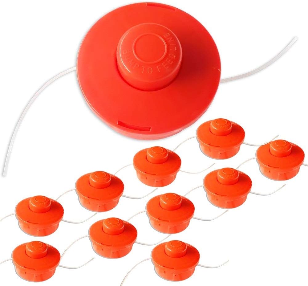 nemaxx 10x FS1 Line Spool Two-string Nylon Garden Trimmer Strimmer Substitute Reel for Petrol Grass Trimmer - Orange