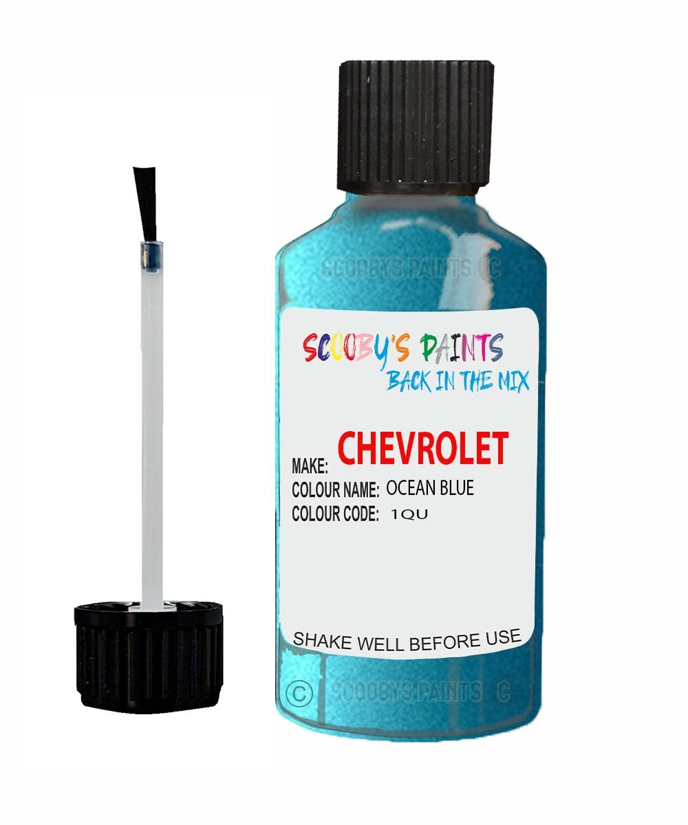 Scoobys Paints Back In The Mix Ocean Blue Touch Up Paint For Chevrolet Matiz 1Qu 2005-2010 30Ml Bottle Brush Scratch Stone Chip Repair Pen