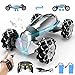 LOOZIX 1:10 Scale Gesture Sensing Rc Stunt Car, 4WD Remote Control Hand Controlled Transform Cars, Double Sided Vehicle 360Â° Spins with Lights Music, All Terrains Monster Truck for Boys Kids