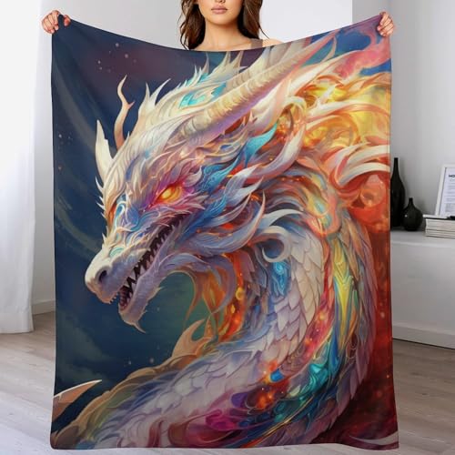 Couverture dragon de flannel douce d'une qualité d'exception