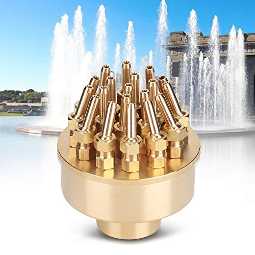 Brass DN40 Fountain Nozzle, Adjustable Multi-Tube Spray Head, Column Water Fountain Nozzle Sprinkler Spray Head for Garden Pond, Bring Beautiful Visual Effects