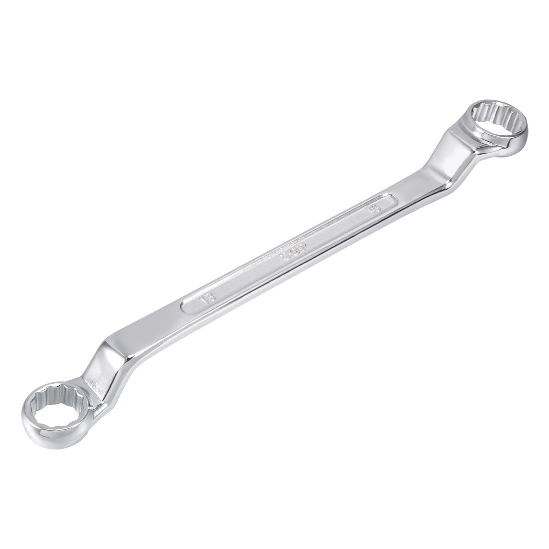 uxcell 13mm x 16mm Metric 12 Point Offset Double Box End Wrench Chrome Plated, Cr-V Steel