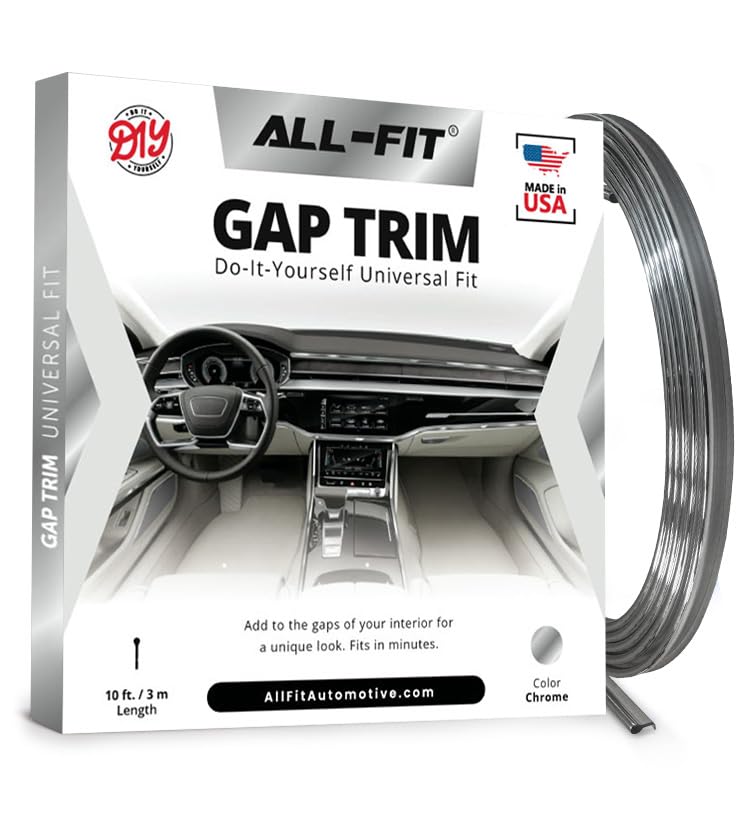 All-Fit Automotive Car Gap Filler &ndash; 10 Ft Chrome Trim Molding - Made in USA &ndash; Award Winning...
