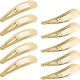 Hotop 50 Pack Snap Hair Clips Hair Barrettes for Kids, Girls and Women, 50 mm (Gold)