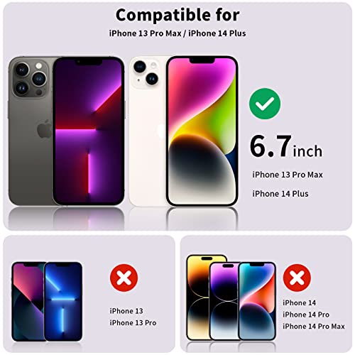 Fotbor for iPhone 14 Plus & iPhone 13 Pro Max Privacy Screen Protector, 2 Pack Privacy Screen, Anti Spy Tempered Glass Film with Easy to Install Kit, 6.7 Inch - Image 3