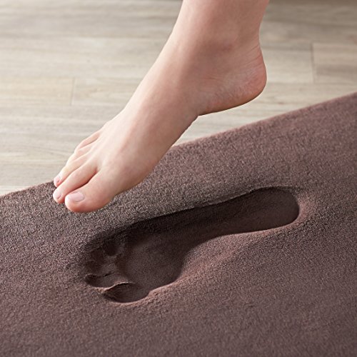 AmazonBasics Memory Foam Bathmat - 46 x 71 cm, Dark Brown