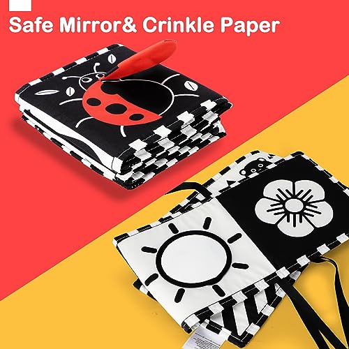URMYWO Black and White Baby Toy, Tummy Time High Contrast Newborn Toys - image 8