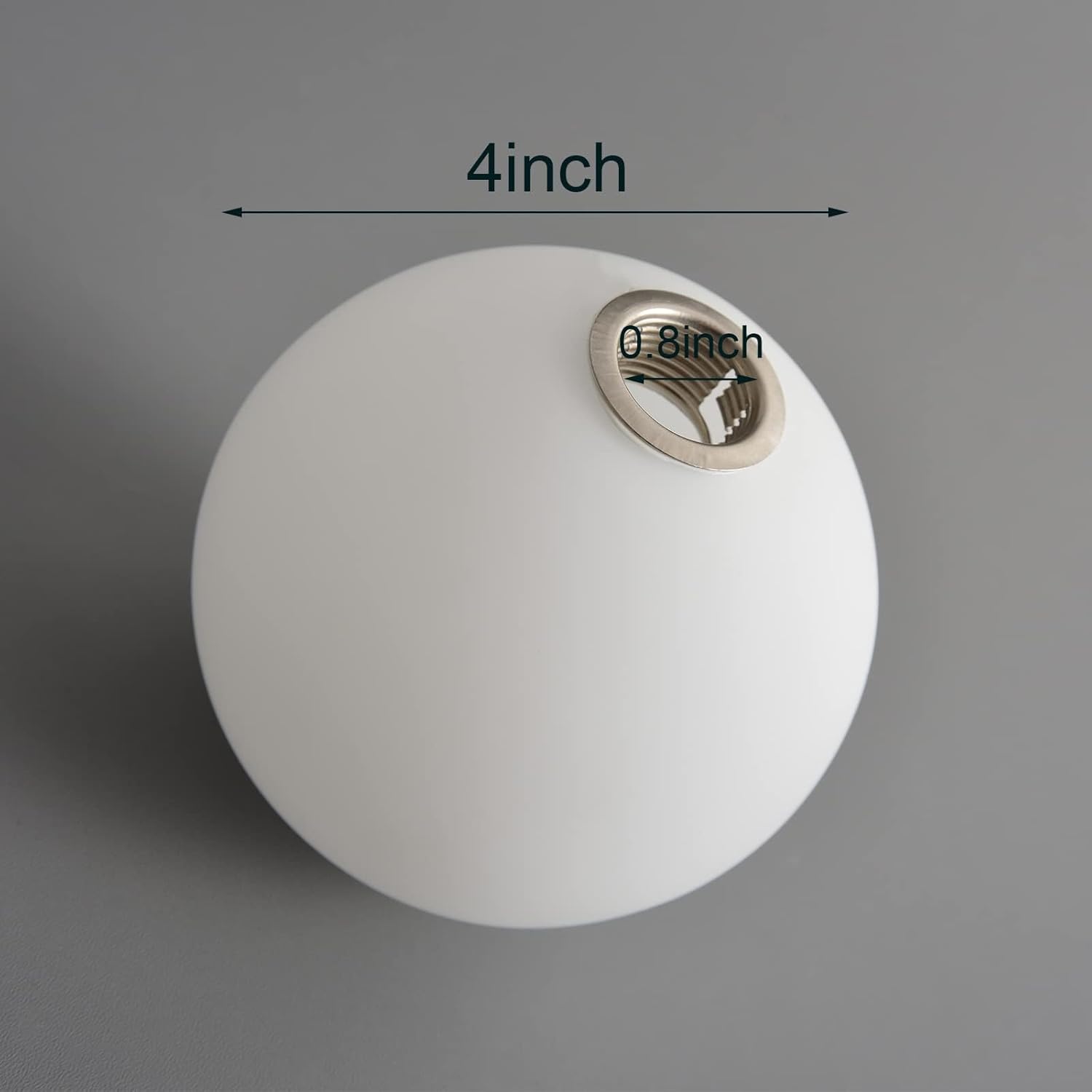 Lighting Replacement Glass Lampshade 4 Inch Milky White Glass Dome Cover Round Globe 0.8 Inch Fitter for G9 Bulb Replacement (milk white)