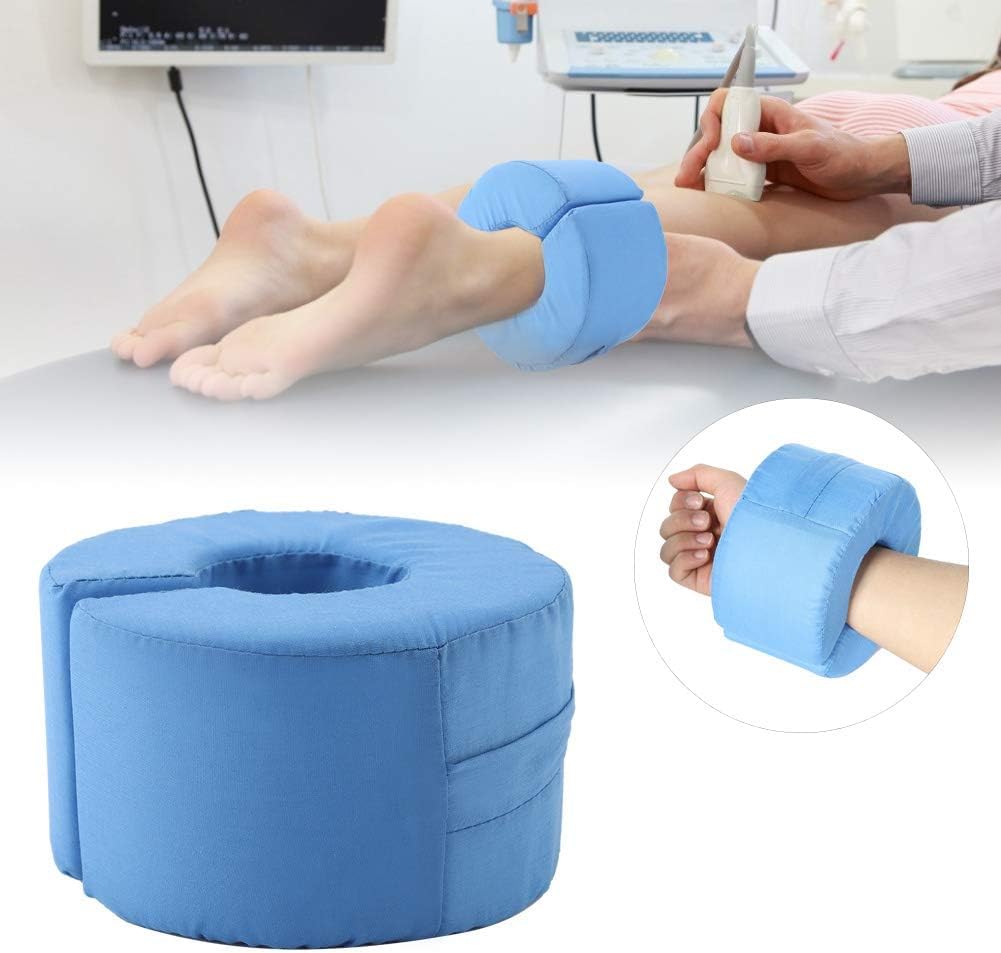 Foot Support Pillow,Ankle Heel Elevator Wedge Foot Elevator Support Pillow,Foot Anti‑Bedsore Pillow Pad for Rest Sleep Pain Relief,Ankle Cushion Protector For Elderly Bedridden Patient (Light Blue) - Image 3