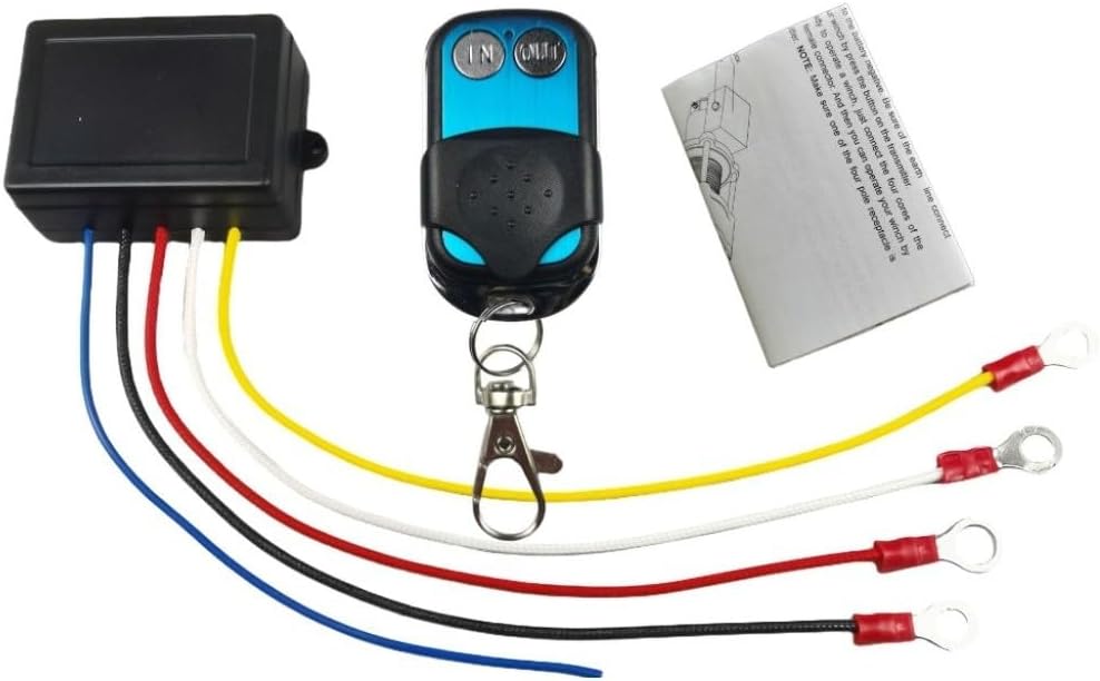 Wireless Winch Remote Control Kit 1224V for SUV Use, IP65 Waterproof, Works with Various Winches Including Warn and Superwinch, Offering Reliable 12V/24V Operation (A)
