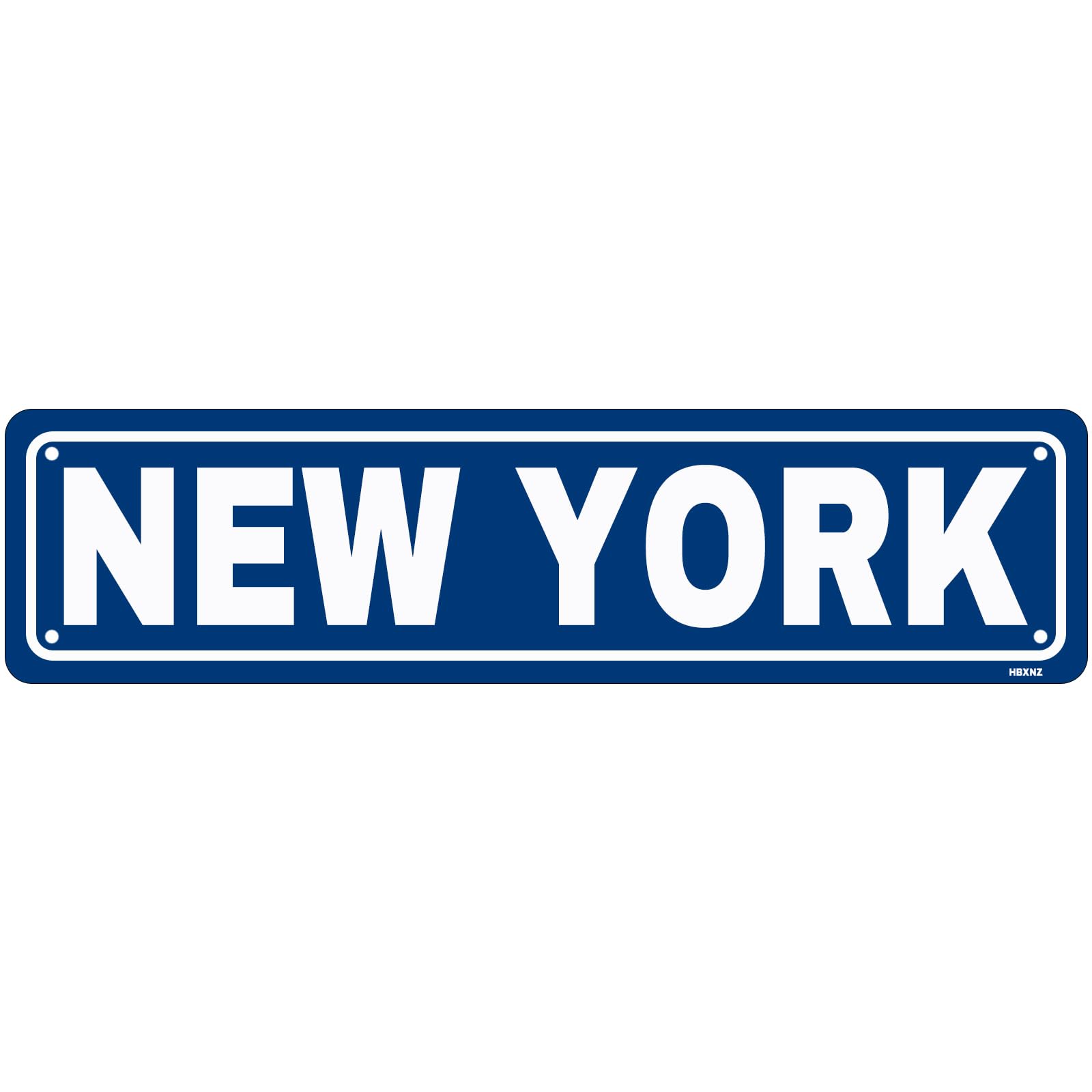 HBXNZ New York Sign Wall Decor Metal Tin Signs Street Signs Metal Sign for Cafes Bar Pub Beer Club Wall Home Decor 16X4 Inches