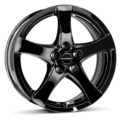 Borbet F black glossy 7x17 ET50 5.00x112 Hub Bore 57.06 mm - Alu felgen
