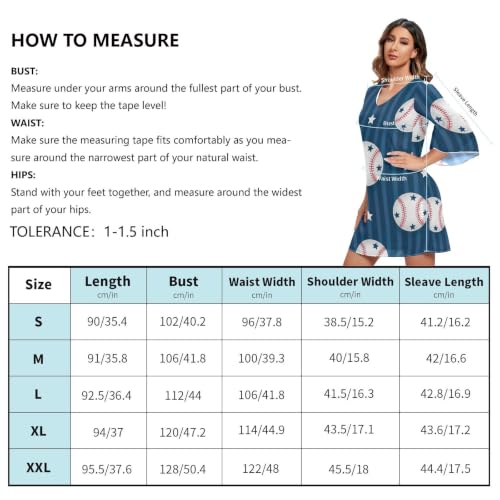 Robe d'été hawaïenne à rayures bleues et blanches avec col en V fluide