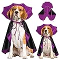 Yoolhamy Dog Halloween Costume, Pet Cape for Large and Extra Dogs Funny Red & Black Halloween Costumes with Neck Armor Adjustable Strap Idea for Vampire Party Cosplay