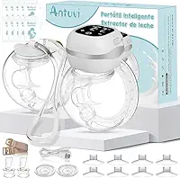 ANTUVI 2 In 1 Vestível de Tirar Leite, Elétrica Extratora de Leite, Portátil Bomba Coletor de Leite, 3 Modos Multidimensional, Livre de BPA