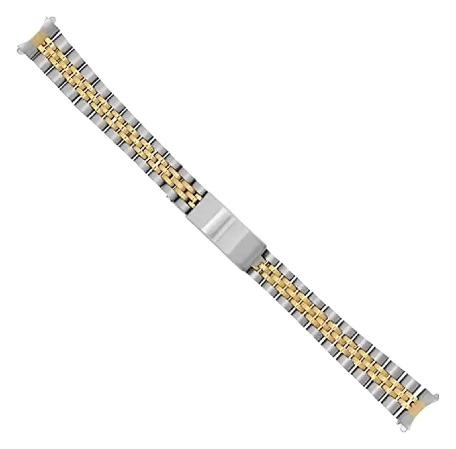 13mm 2 Tone Gold JUBILEE WATCH BAND BRACELET Compatible With LADY 26MM Rlx 62510D DATE-JUST Watch