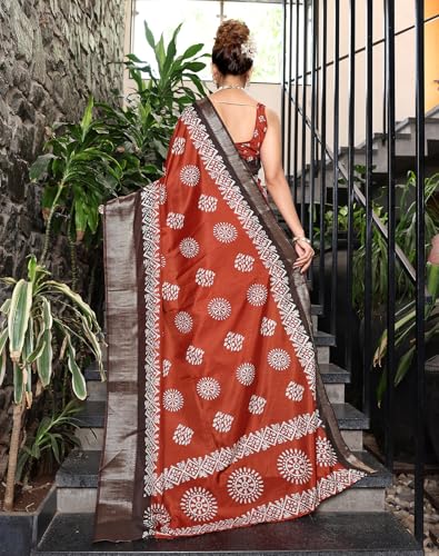 Image of Yashika Women's Dola jacquard Saree| Lightweight Digital Graphic Printed Saree for Women with Unstitched Blouse Piece