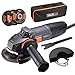 TACKLIFE 8.5Amp Angle Grinder Tool, 4-1/2-Inch Angle Grinder 12000RPM, with Anti-Vibration Handle, 5 Accessories, 1 Storage Bag-P9AG115