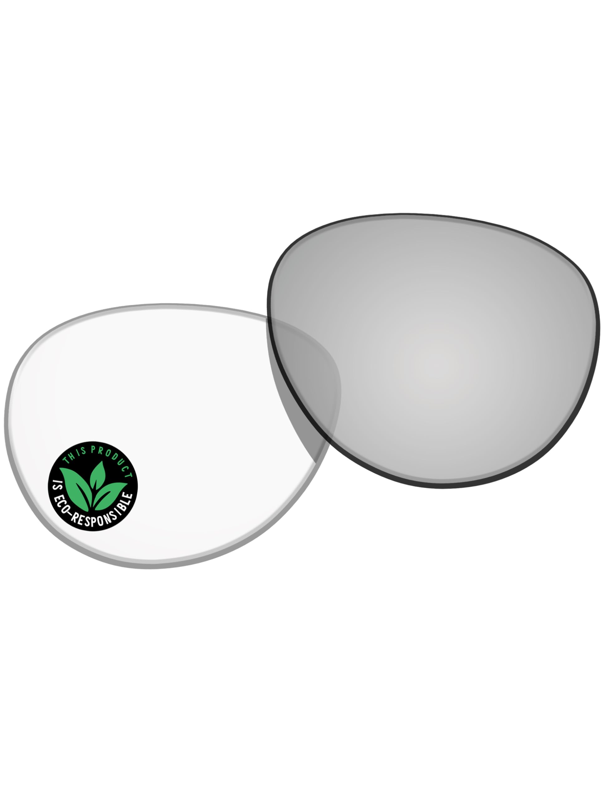 Impact-Resistant Polycarbonate Replacement Lenses Compatible with Ray-Ban Meta Headliner RW4009 50mm - Sunglass Lenses - Photochromic Clear - Non-Polarized