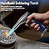 Sondiko DUAL Adjustable Flame Butane Torch Lighter, Mini Blow Torch, Refillable kitchen Torch with Continuous Flame Lock for Creme Brulee, Cooking(Butane Gas Is Not Included)