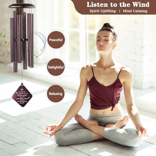 Image of Memorial Wind Chimes for Loss of Son, 32 inch Sympathy Wind Chimes in Memory of Son