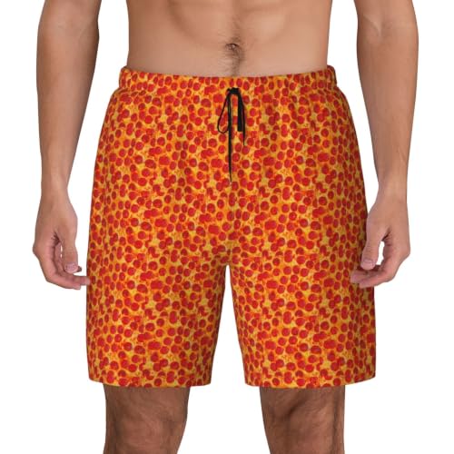 Short de bain homme imprimé pizza pour vos activités de plage et plein air
