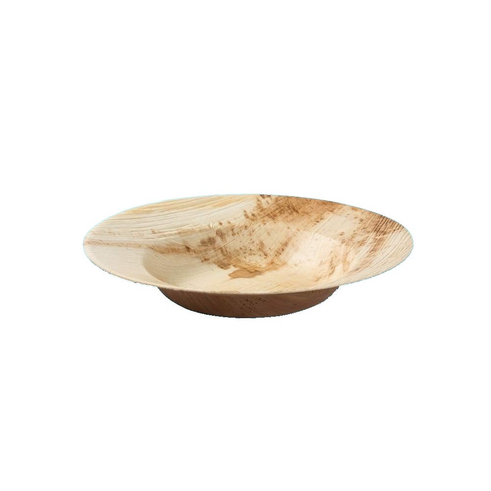 Pro DP 200 Bio Palmblatt Schalen Suppenteller Suppenschalen Suppenterrinen Bio Einweg Teller rund Ø23cm 4,5cm tief kompostierbar biologisch abbaubar
