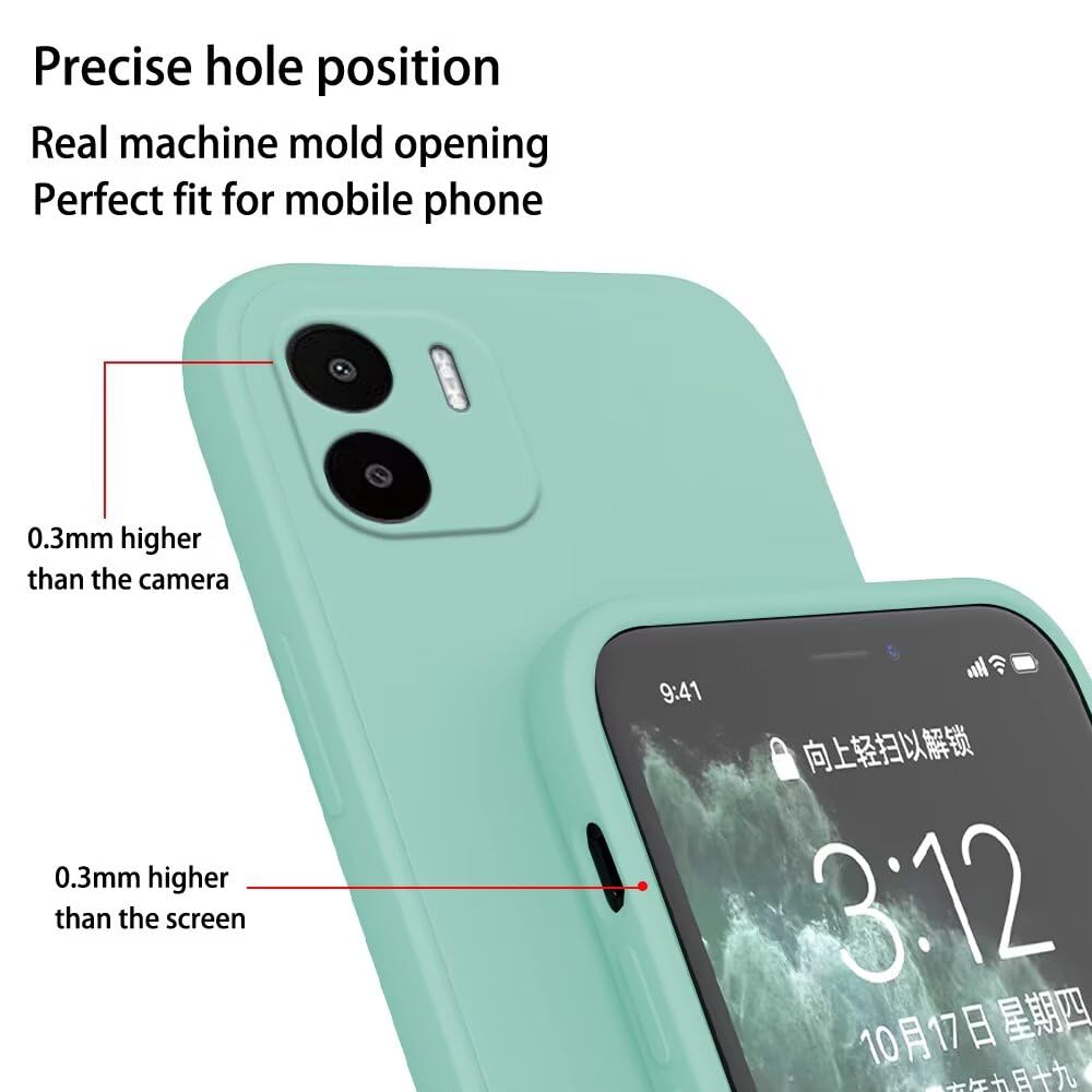 Color Rosa Verde EASSGU Funda Para Redmi A1 / Redmi A2 (6.52" Inches) Soft TPU Silicona Funda Xiaomi Redmi A1 A2