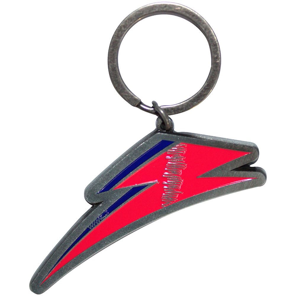 Rock Off Officially Licensed Products Men's Black David Bowie Flash Keyring Keychain One Size
