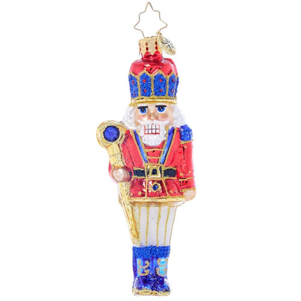 Christopher RadkoHand-Crafted European Glass Christmas Tree Decorative Ornament, Noble Sentry
