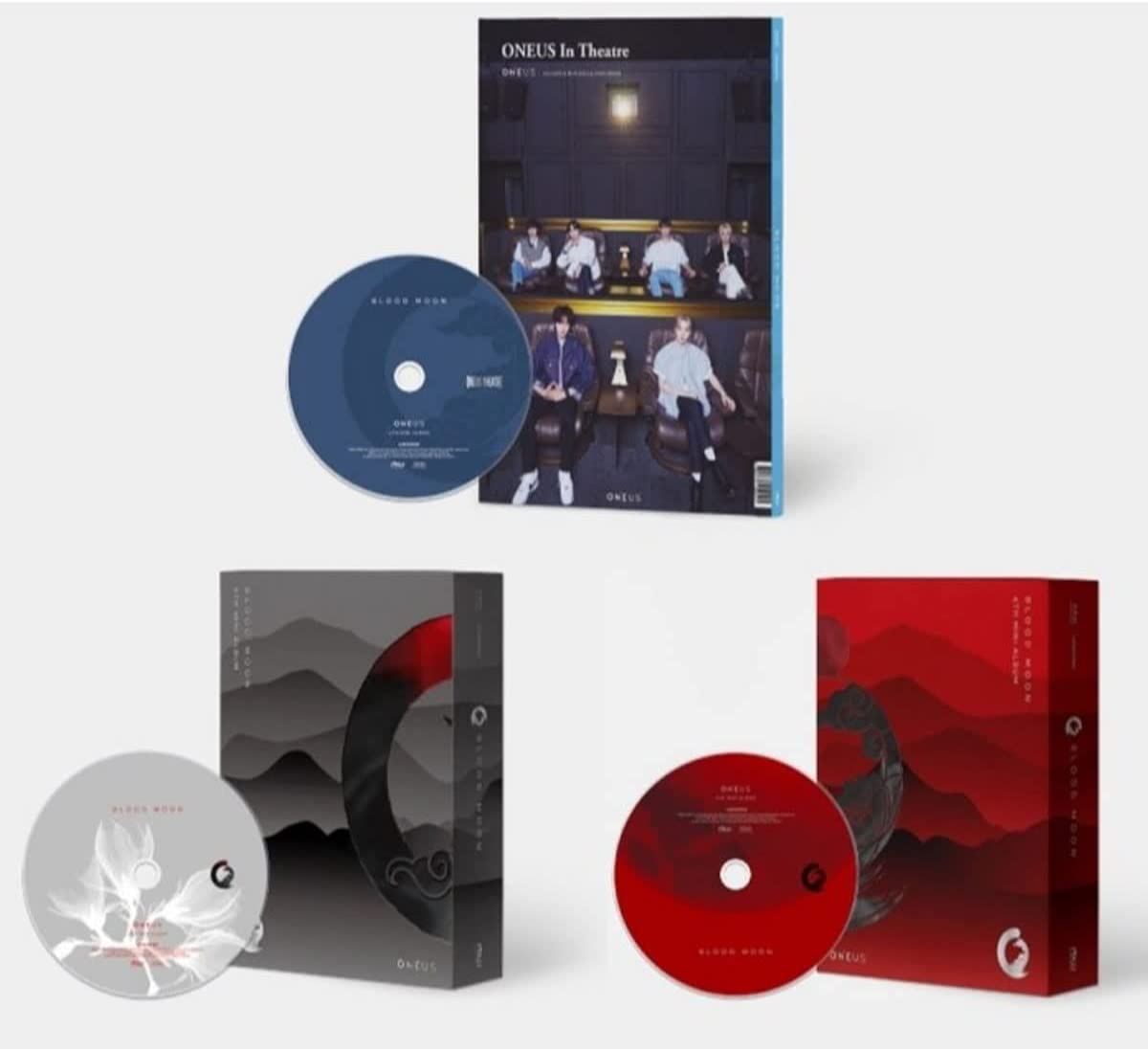 ONEUS - Krwawisty księżyc (6. mini album) album + składany plakat + kulturowy koreański prezent (naklejki dekoracyjne, fotokardy) (teatr + szary krwistoczni zestaw)