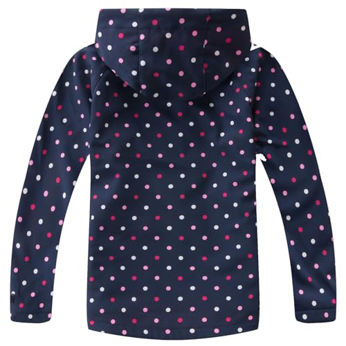 Image of MGEOY Kids Rain Jacket, Waterproof Lightweight Hooded Windbreaker for Boys Girls 4-16Y