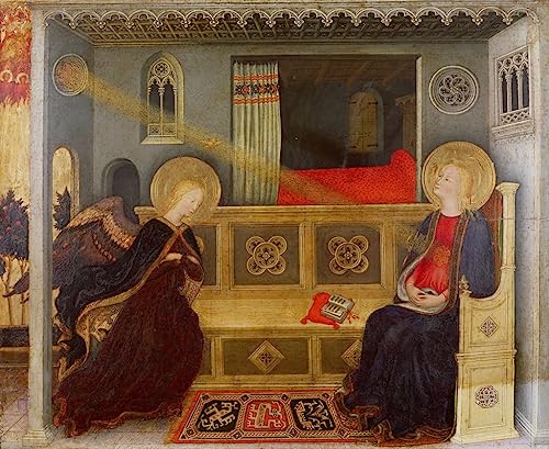 Lienzo la Anunciación Gentile Da Fabriano para Decorar un Salón Elegante con Arte Religioso