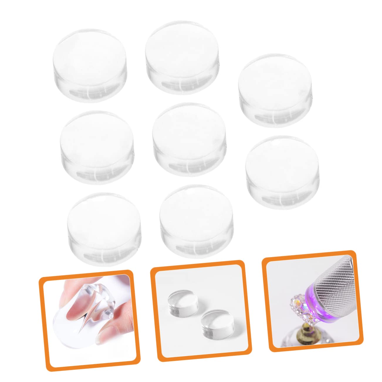 Beaupretty 32 Piezas sello de silicona para uñas estampador de uñas nail stamper Sellos de uñas utensilios para uñas clavo herramienta conjunto de raspador morir gel de sílice