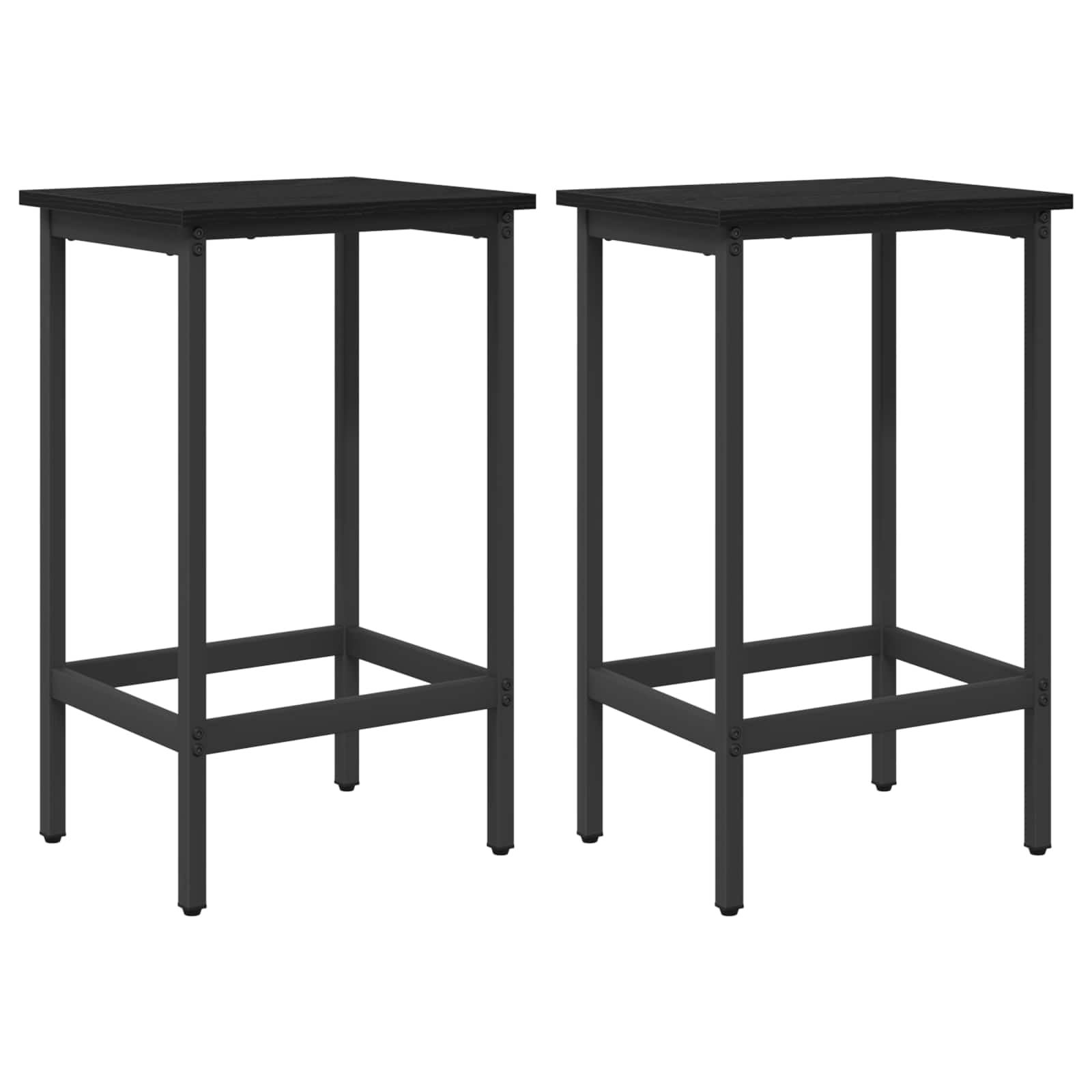 Taburete de Bar 2 uds. Roble Negro 40 x 32 x 74 cm, Taburetes de Cocina, 8.81 kg-8006146