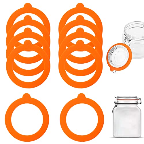 10Pcs Silicone Replacement Gasket Seals, 2.7inch Inner Diameter Jar Seals Replacement Rubber Sealing Rings, Silicone Gaskets for Mason Jar, Storage Jars, Glass Jar, Glass Sealed Cans