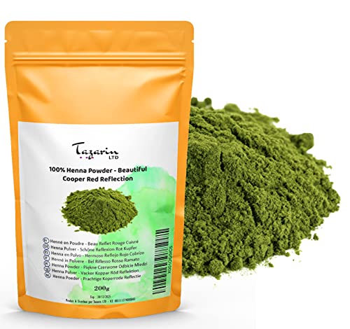 200g Hennapulver - Haare Mit Hübschen Kupferrotem Reflexion - Haarfärbung - 100% Natürlich, Rein und Ohne Zusatzstoffe | Feines Pulver