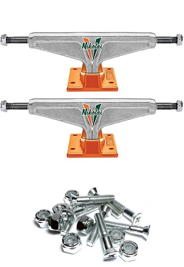 Venture Trucks Nikolai Piombo V-Hollow Polished/Florida Orange Skateboard Trucks - 5.6