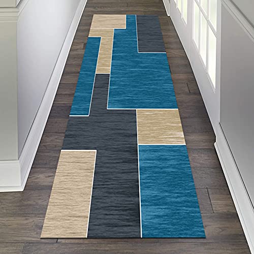 LIFFMallJC Tapis de Passage Salon Couloir Antidérapants, Moderne Géométrique Tapis et moquettes Cuisine Chambre Hôtel Commercial Tapis de Sol(Size:0.5x1m,Color:Une) Cover
