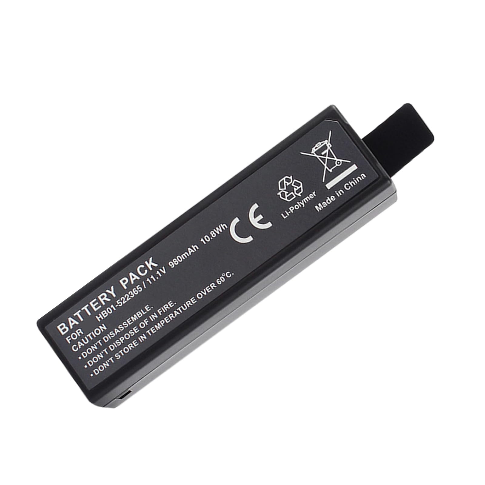 Cámara portátil 4K móvil, repuesto de batería de 980 mAh