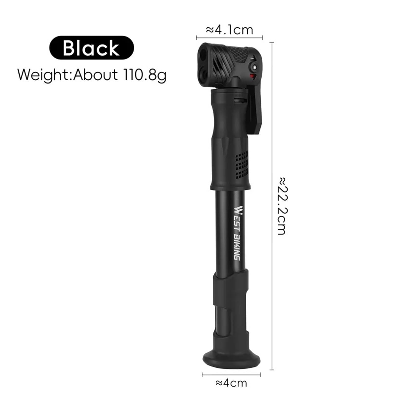 1 Stück 120 PSI leichte tragbare Fahrradpumpe mit Ratschen-Multifunktionswerkzeug, Reifenfüller passend for Schrader und Presta for die Notfallreparatur beim Radfahren(Multi-Tool Set)