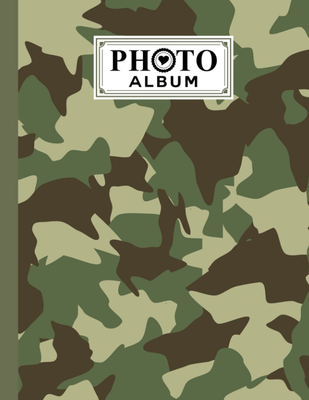 Photo Album: Camo Print Album, Large Photo Albums with Writing Space Memo, Extra Large Capacity Picture Album, Family, Baby, Wedding, Travel Photo ... Size 8.5" x 11" by Konstanze Fleischmann
