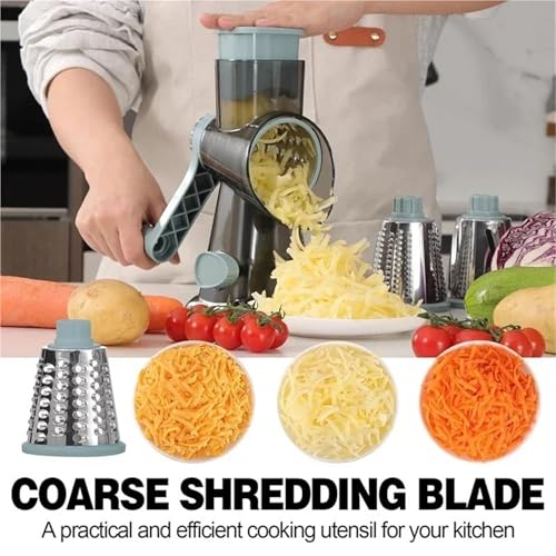 Rallador giratorio multiusos de acero inoxidable con mango miniatura 4